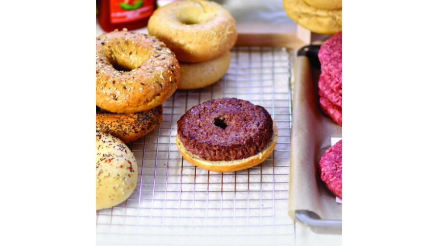 Bagel Burger - een hamburger met een gat erin