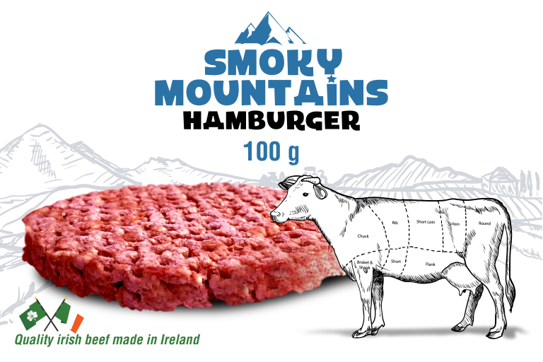 Smoky Mountains product afbeelding van een 100g hamburger van rundvlees