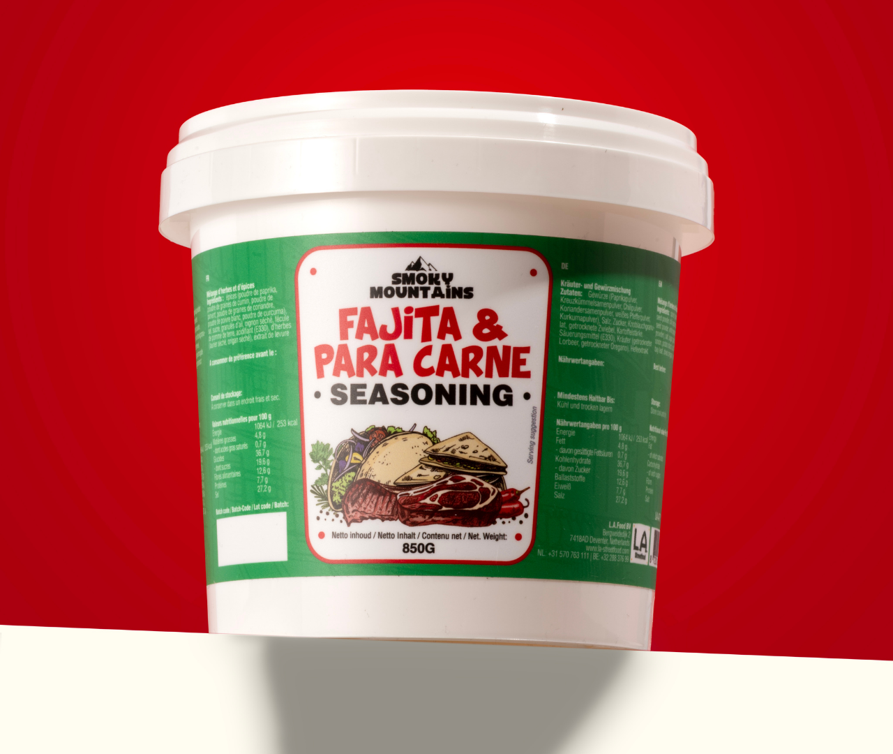 Fajita & Para Carne seasoning | Smoky Mountains | Horeca kruiden | LA Streetfood
