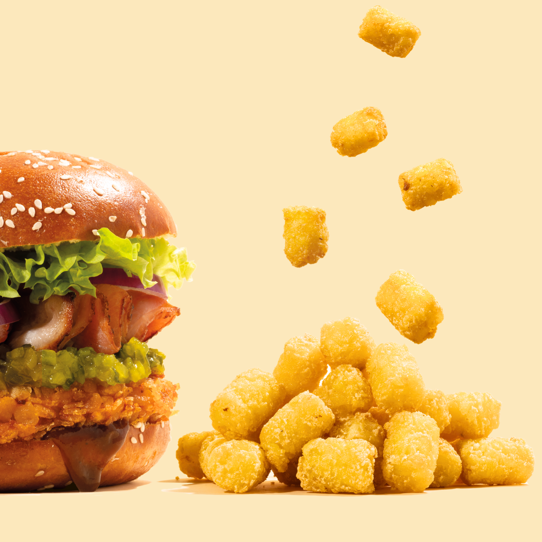 Tater Tots met chicken burger | LA Streetfood Tater