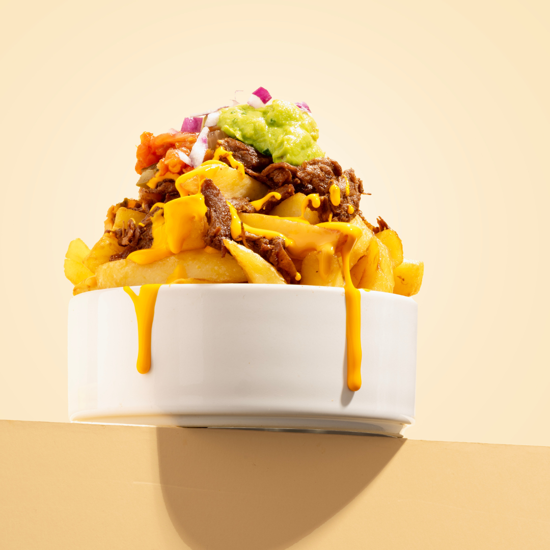 Loaded pulled shiitake fries - LA Streetfood