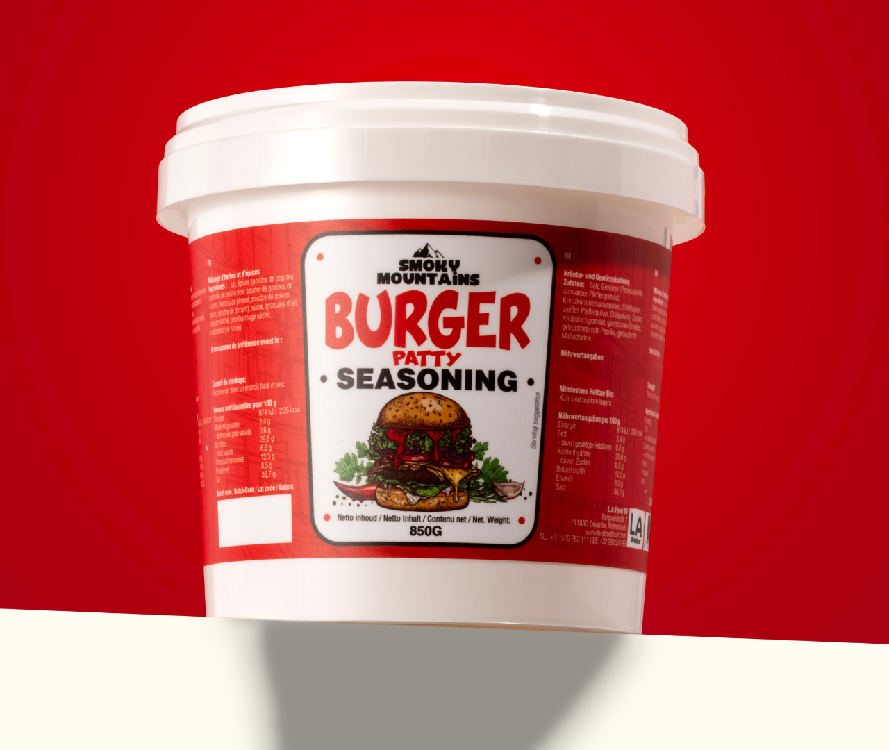 Burger patty seasoning | Smoky Mountains seasoning | Horeca kruiden | LA Streetfood