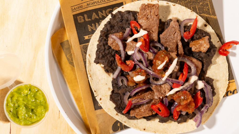 Frijoles Refritos & Beef Taco | LA Streetfood