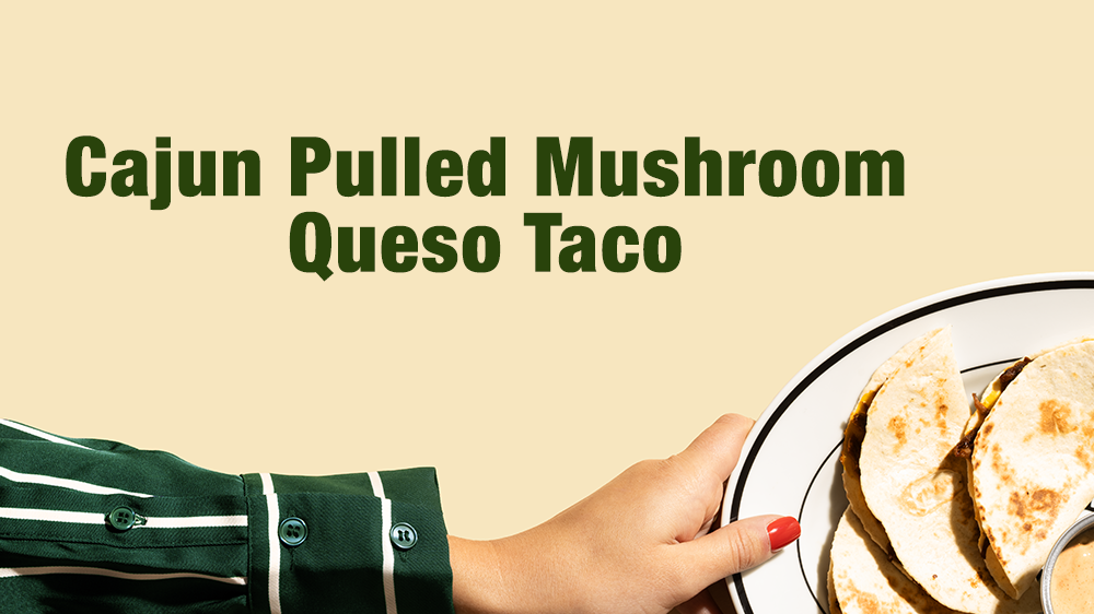 Cajun Pulled Mushroom Queso Taco | LA Streetfood