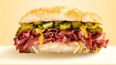 American Sub Sandwich Pastrami Dill Pickles | LA Streetfood