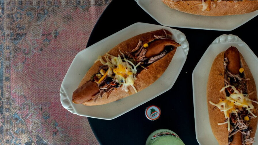 Carnitas Chili Hot Dog