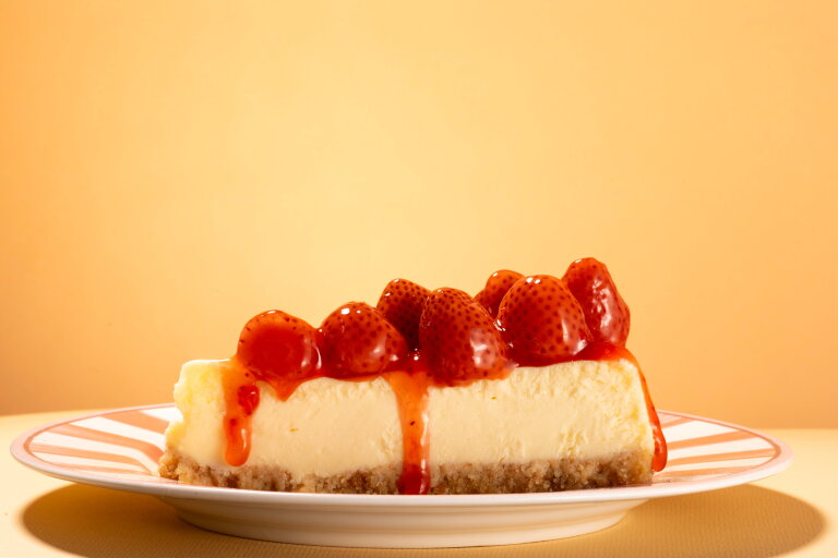 Baked Cheesecake aardbei nagerecht horeca | LA Streetfood