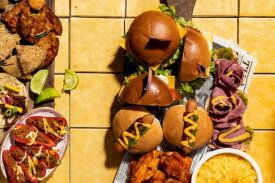 Burgerplank met mini fresh hamburgers | LA Streetfood