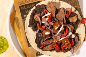 Frijoles Refritos & Beef Taco | LA Streetfood