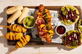 Horeca borrelplank met corn dog | LA Streetfood