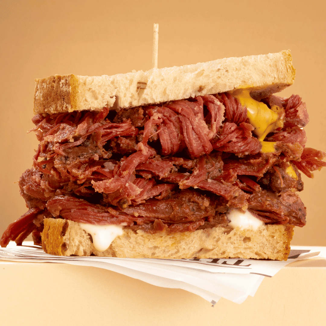 Pulled brisket sandwich horeca