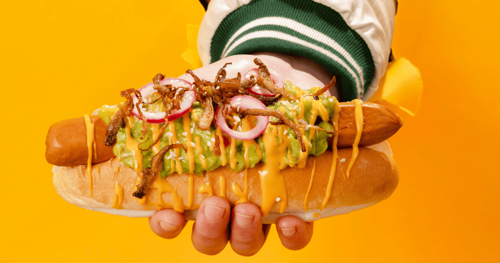 Hotdog broodjes voor streetfood concept