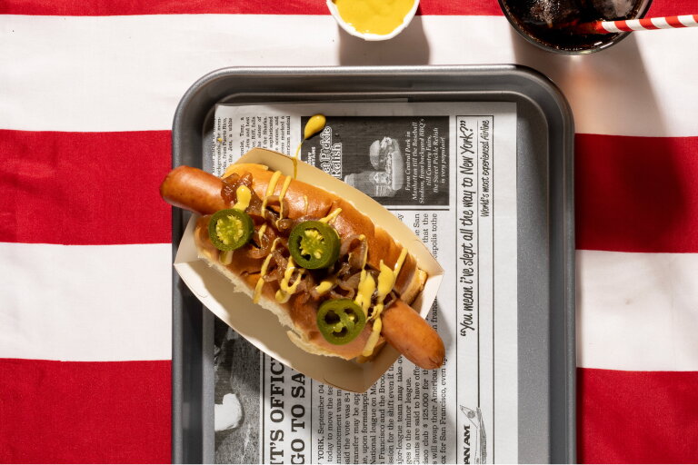 Spicy cheese hotdog bun | LA Streetfood