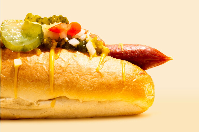 Hotdog with Dill Pickles | LA Streetfood