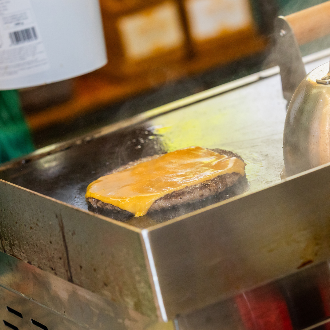 Smash burger met kaas | LA Streetfood