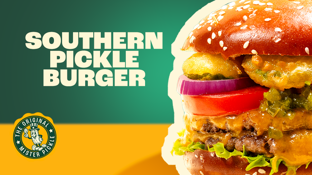 Southern Pickle Burger met Fried Pickles Recept | LA Streetfood
