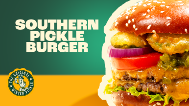 Burger Southern Pickle avec Fried Pickles | LA Streetfood