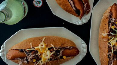 Carnitas Chili Hot Dog