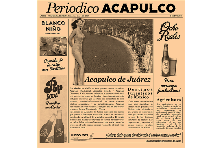 Papier journal Acapulco papier sulfuris&eacute; | LA Streetfood