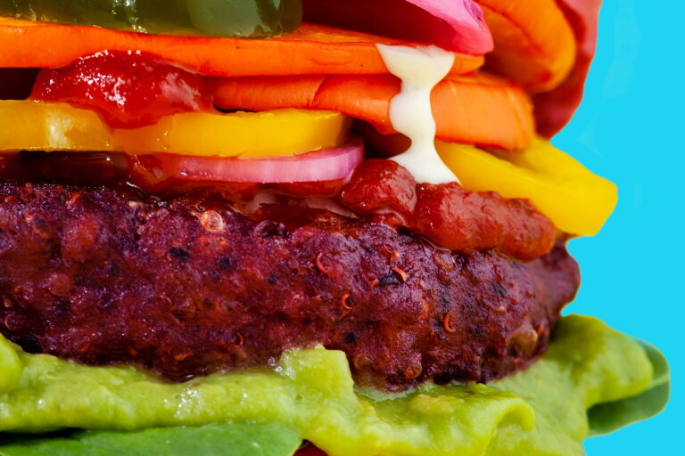 Beetroot vegan BBQ butcher Burger - horeca | LA Streetfood