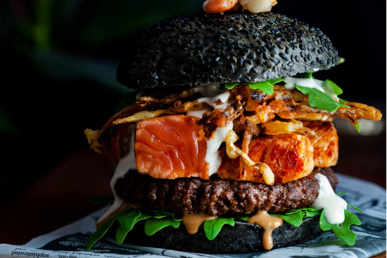 Black Angus hamburger sandwich horeca | LA Streetfood