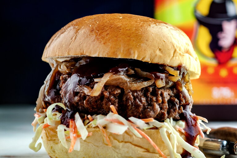 eddy's bbq sauce hamburger broodje | LA Streetfood