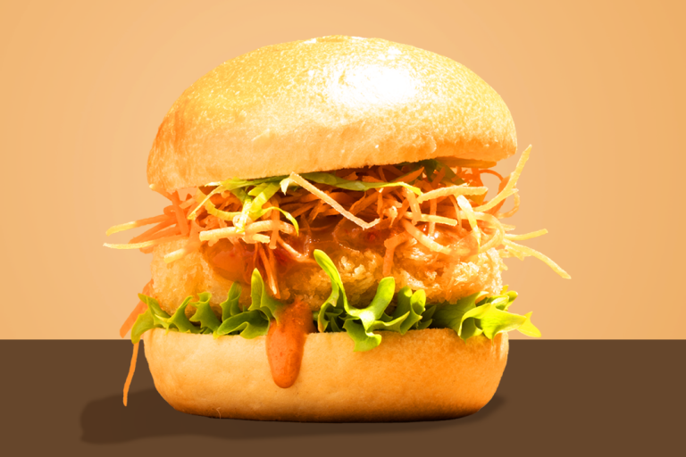 mini coleslaw shrimp burger | LA Streetfood