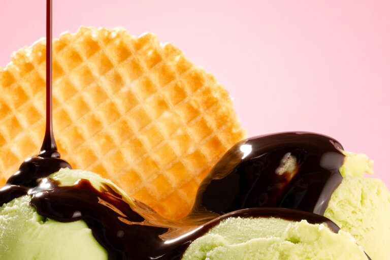 Avocado Ice Cream met chocola horeca nagerecht | LA Streetfood