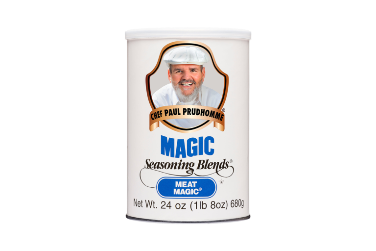 Product afbeelding met een blik Meat Magic Seasoning van Paul Prudhomme