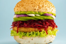 nacho burger with Red Root Relish - catering | LA Streetfood