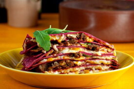 Vegan Quesadilla met Soja Strips 'Buffalo Style' Mexicaanse gerecht | LA Streetfood