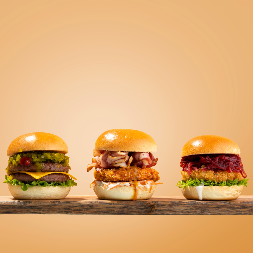 Drie mini catering hamburger | LA Streetfood