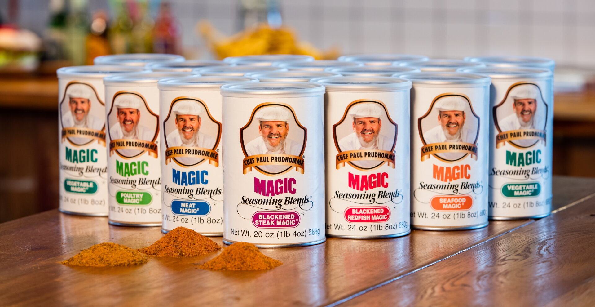 De Magic Seasonings van Chef Paul Prudhomme zijn onmisbaar in elke Amerikaans geori&euml;nteerde restaurant keuken