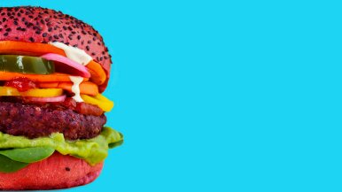 Vegan Beetroot Regenboogburger | LA Streetfood
