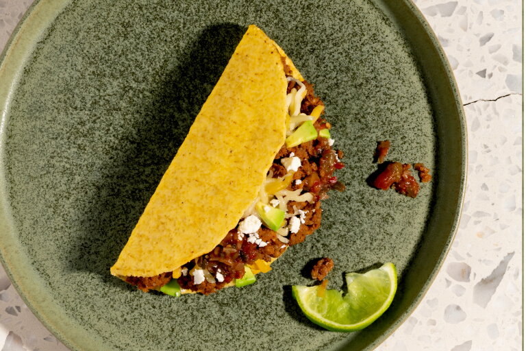 Taco schelp gevuld met gehakt | LA Streetfood