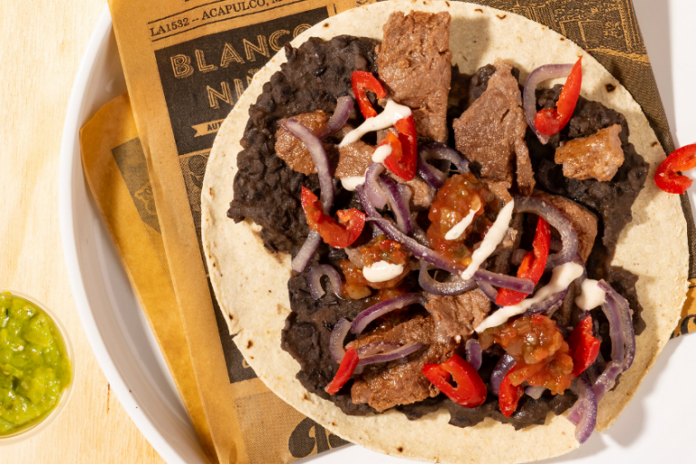 Frijoles Refritos & Beef Taco | LA Streetfood