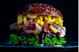 mac n cheese burger | LA Streetfood