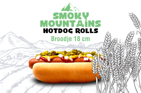 18 cm lang hotdogbroodje van smoky mountains